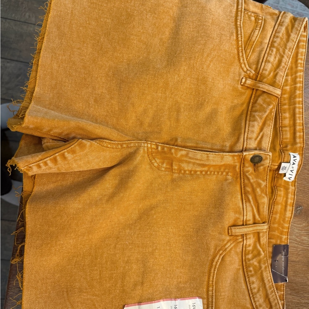 Mustard Yellow Denim Shorts
